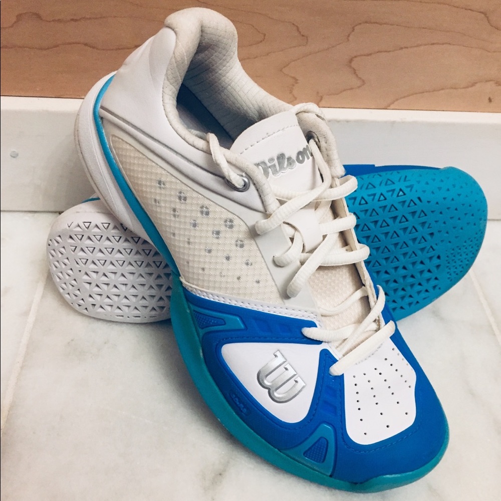 Wilson Rush Pro Women's Tennis Shoe (White/Blue)